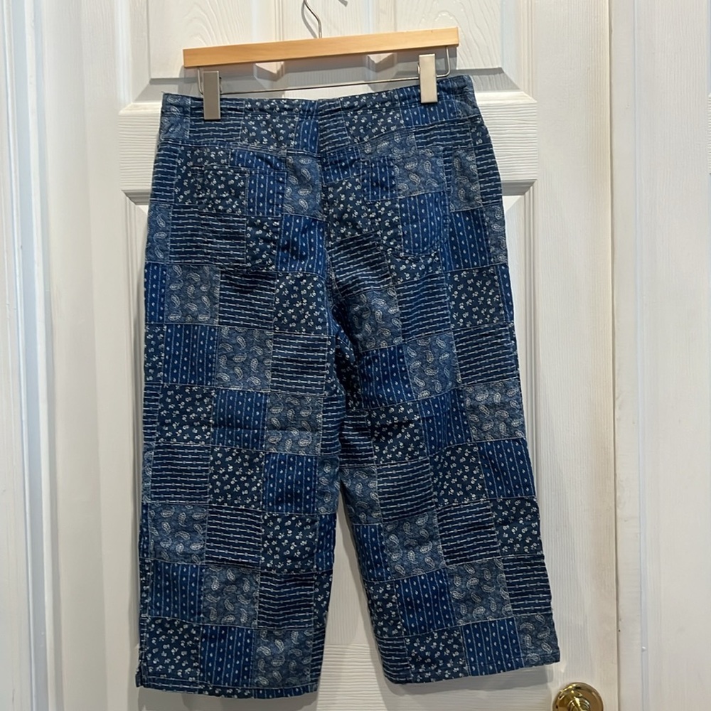 Vintage Lauren Ralph Lauren Blue Floral Patchwork Pants - Picture 6 of 9